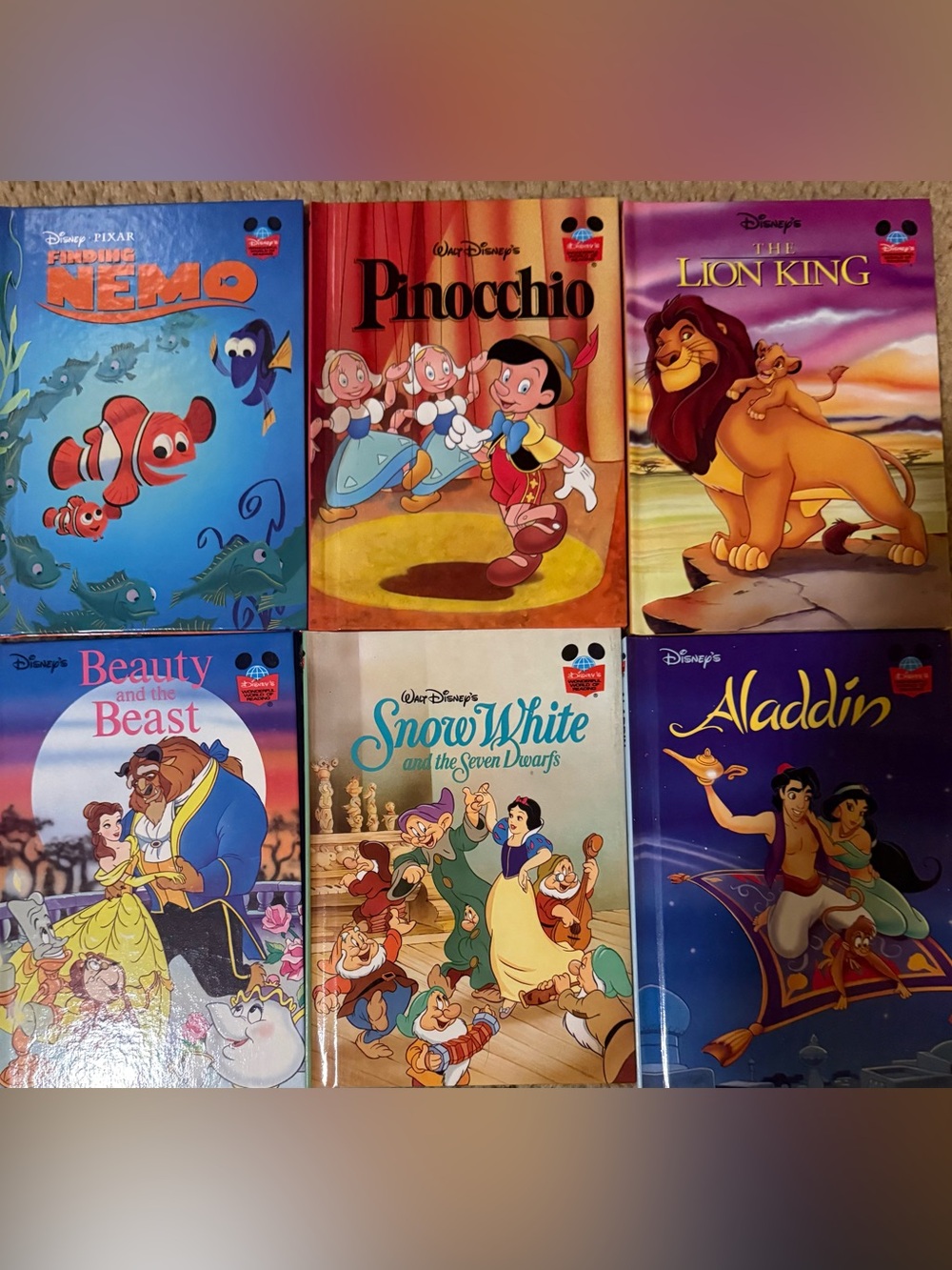 Disney Classic 6 Bundle -Wonderful World of Reading-1995